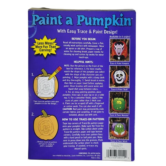 Halloween Carving Decorating Kits Lot Pumpkin Masters 2 Crazy Faces Paint NEW - Picture 5 of 10
